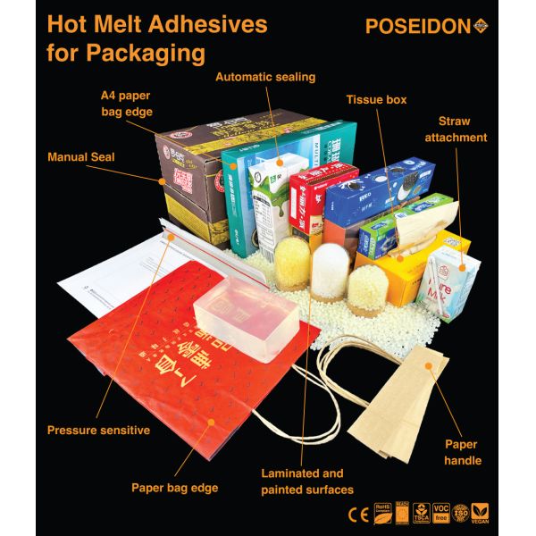 Handle Strap Bonding Hot Melt Packaging 7mm Yellow Granule Non Toxic