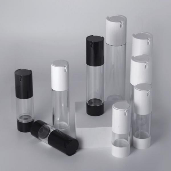 Opaque Cosmetic Airless Pump Bottles 10ml 5ml 30ml Airless Plastic Spray Bottles