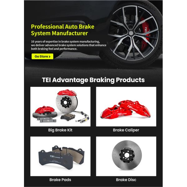 TEI P60NS 6 Pot Brake Caliper Carbon Ceramic Brake Rotors Front Big Brake Caliper Kit for Audi RS6 RS7 RS8