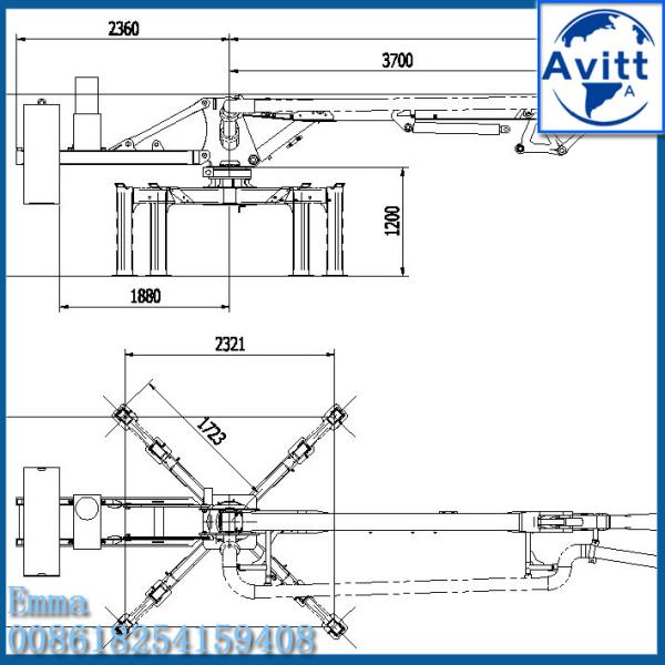 HGY14-3 Concrete Place Boom with High Strenth Steel Load into 20'GP Containers