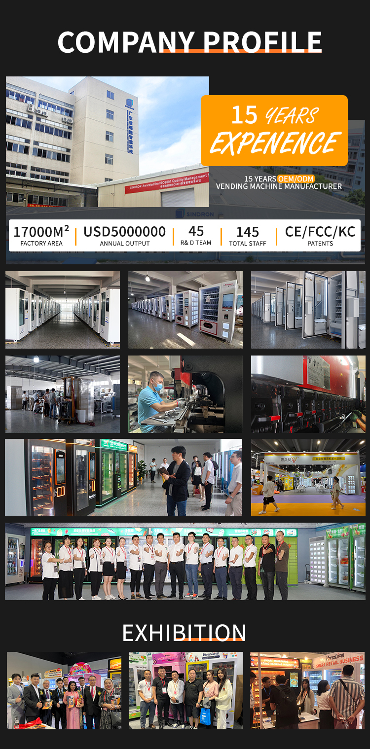 Commercial Fresh Smoothie Vending Machine with Refrigerated Storage, Automatic Cup Mixing System, Intelligent Elevator Pickup Platform, Remote