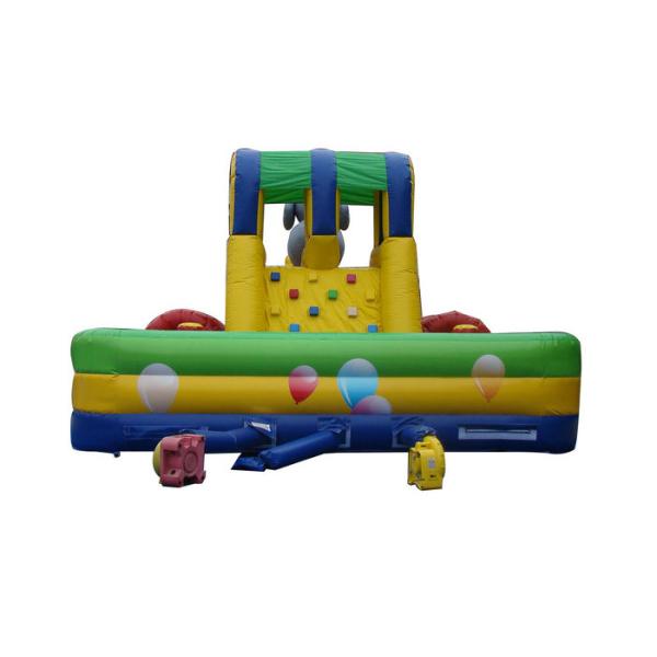 Double Stitching Inflatable Obstacle Course Elephant Bounce House Waterproof