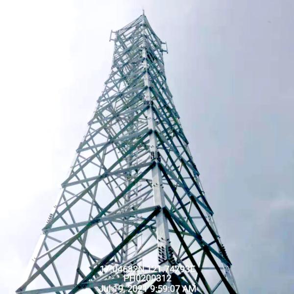 Q345 Telecom Steel Tower GSM 5G Communication Tower Galvanized Steel