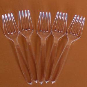 China clear Plastic Disposable Strong Forks Cutlery Party Wedding Birthday Catering on sale