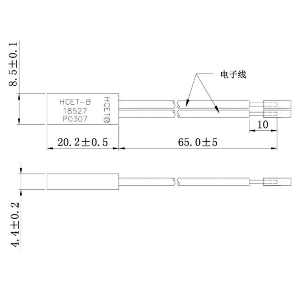 Automotive Motor Thermal Protector IATF 16949 Certified HCET Series
