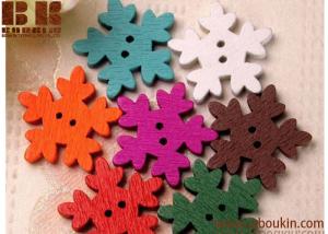 Buy cheap 30 PC Painted wood buttons 18mm - Wooden Buttons buttons natural wood buttons snowflake” product