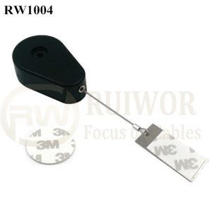 RW1004 Drop-Shaped Retractable Security Tether Plus 45X19mm Rectangular Sticky