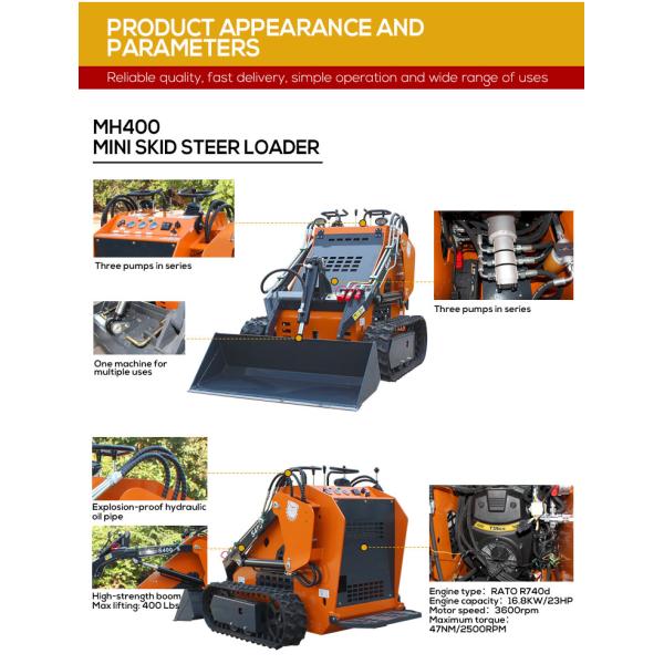 Free Shipping Mini Skid Steer Loader Cheap Crawler Loader CE EPA Engine Compact Skid Steer Loaders