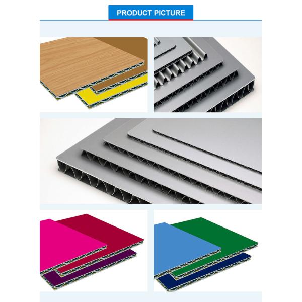 Aluminum Corrugated Material Panels 1220X2440MM Acp Cladding PVDF Coating