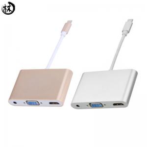 Buy cheap Kico Factory USB 3.1 USB-C Type C to 3.5mm Audio & VGA & HDTV Digital AV AUX Adapter for Laptop & Notebook product