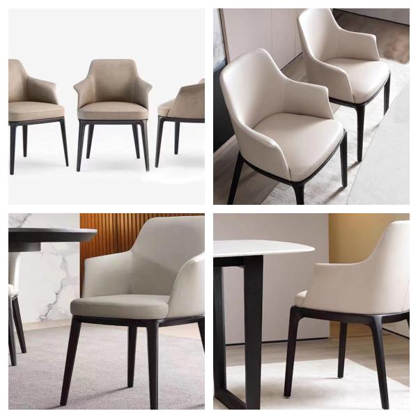 Flexi Edge Armrest Dining Chair , Italian Dining Room Chairs 840mm Height