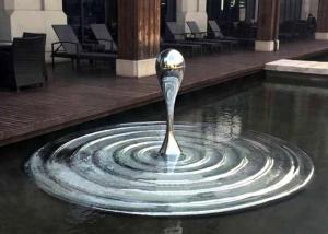 China Custom Size Art Modern Stainless Steel Sculpture Water Drop For Water Pool on sale
