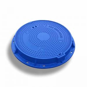 600mm FRP Manhole Cover Blue Reinforced Protection For Underground Access