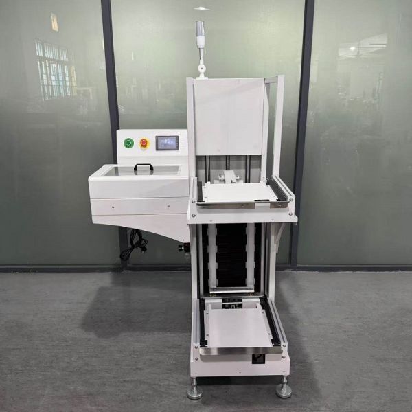 Compact Design L-Type PCB Loader Unloader for Magazine Loading SMT Production Line