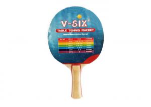 Buy cheap Double Pimple Out Ping Pong Paddles Long Handle With Red Line For Family Recreation product