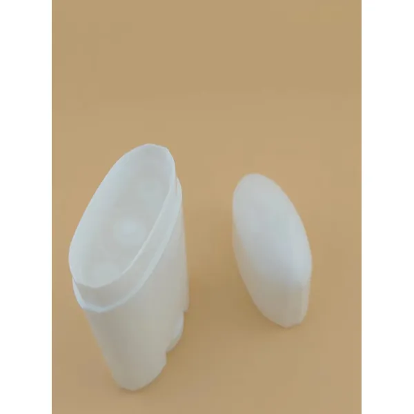 White Custom Color Oval Shape PP Plastic Cosmetic Deodorant Stick Bottle