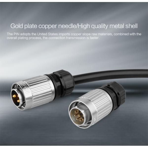 110V electrical Plug Socket Waterproof Connector Power Cord 3 Pin Metal Screw Connector