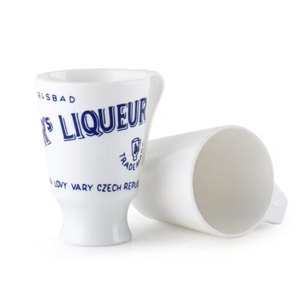 50ml plastic coffee cup with barrel design and wooden grain finish