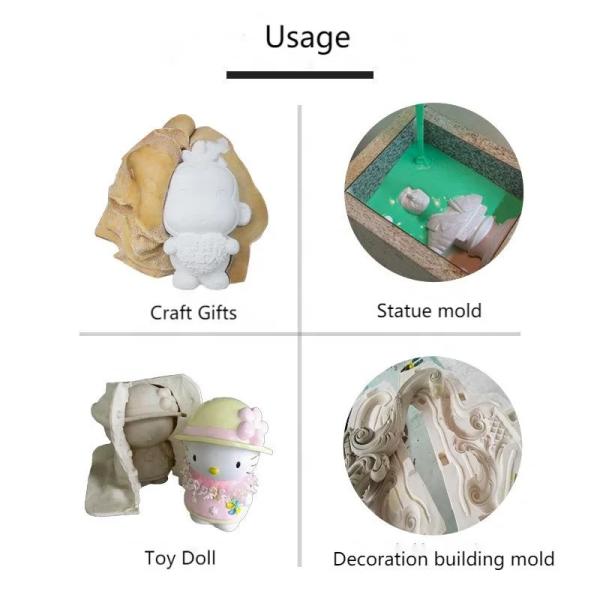 Vulcanizing RTV-2 Tin Cure Silicone Rubber Raw Material For Plaster Gypsum Molding