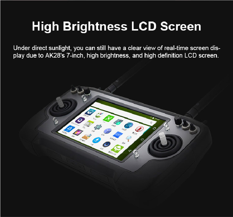 SIYI AK28 Agriculture FPV Android Smart Controller Radio Remote Transmitter 7-Inch Screen for Spraying Drones 14CH 2.4G 2KM CE