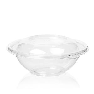 China 750ml 24oz Plastic Food Packing Box Disposable Crystal Clear PET Salad Bowl Container on sale