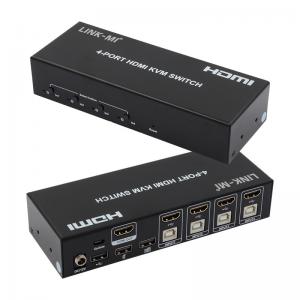 Buy cheap No Delay HDMI KVM Switch 4 Port  Ip Kvm Hdmi Support Hot Keys Auto Switching product