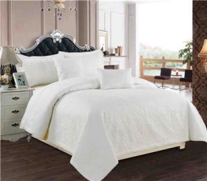 Buy cheap White Quilts 5pcs Microfiber Bedding Set Quilt Pillowshams Pillow product