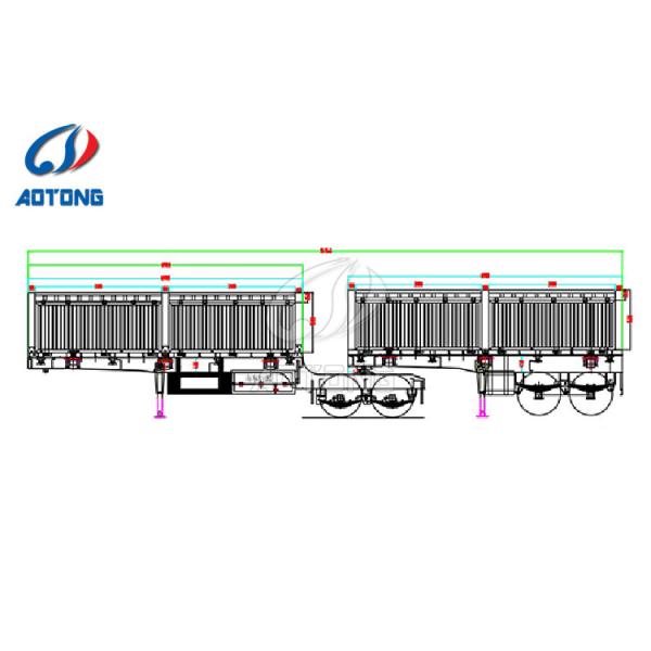 10 Steel Spring Suspension Super Link Side Dump Semi Trailer with 30 tons Max Payload