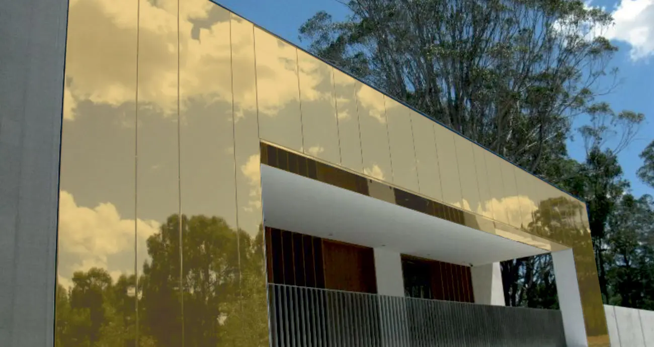 FR core silver mirror Aluminum Composite panels for acp wall cladding sheets