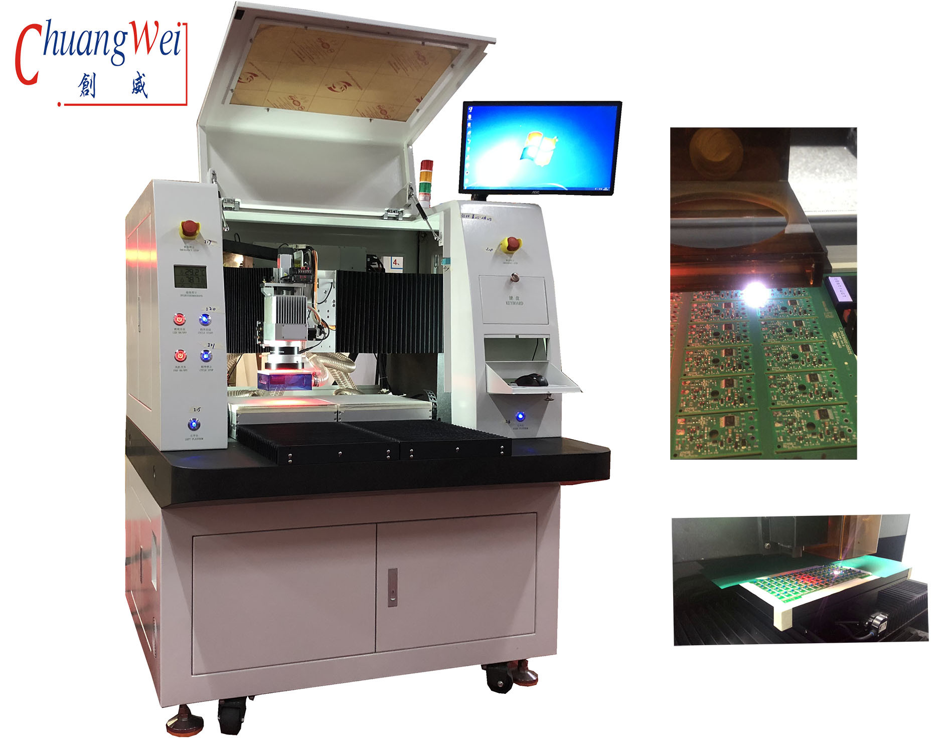 China High Precision Laser PCB Depaneling Machine With Windows7 Operating System on sale China High Precision Laser PCB Depaneling Machine With Windows7 Operating System on sale