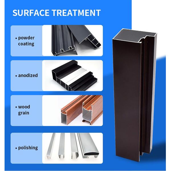 Foshan Custom Anodized Black Window Aluminum Profiles
