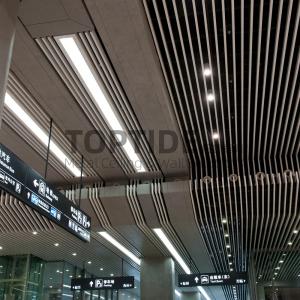 China Cheap Suspended Aluminum / Aluminium Strip Ceiling Building Decorative Snap In Ceiling Tiles on sale