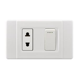 Buy cheap Durable Safe Electric Switch Socket 1 Gang 1 / 2 Way Switch And 1 Gang Socket product