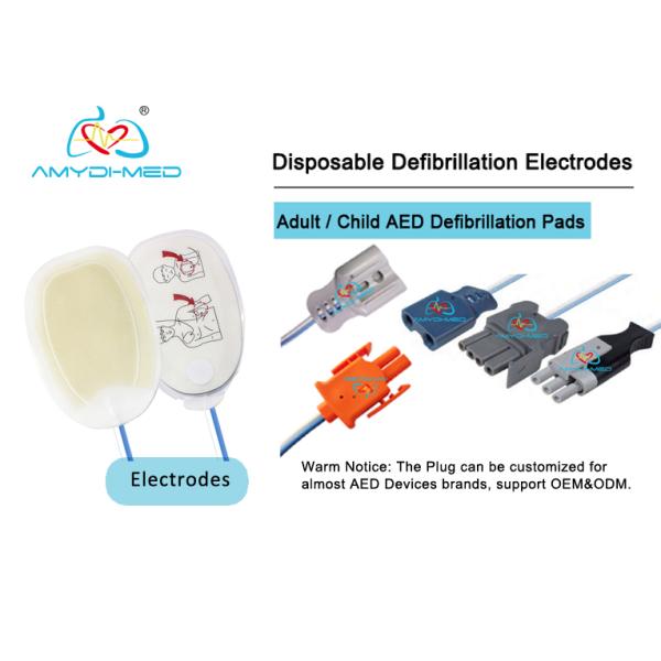 1.2M Cable Clinic Zoll Defibrillator Pads Customizable For Different Defibrillators