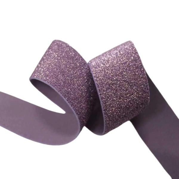 Shiny Lurex Elastic Soft 1.5 Inch Custom Woven Metallic Waistband for Dresses Sport Dance Skirts