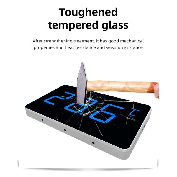 LX923TW-B Digital Temperature Humidity Meter with Waterproof Probe - Blue Backlight Hygrometer for Pool Industrial Home Use