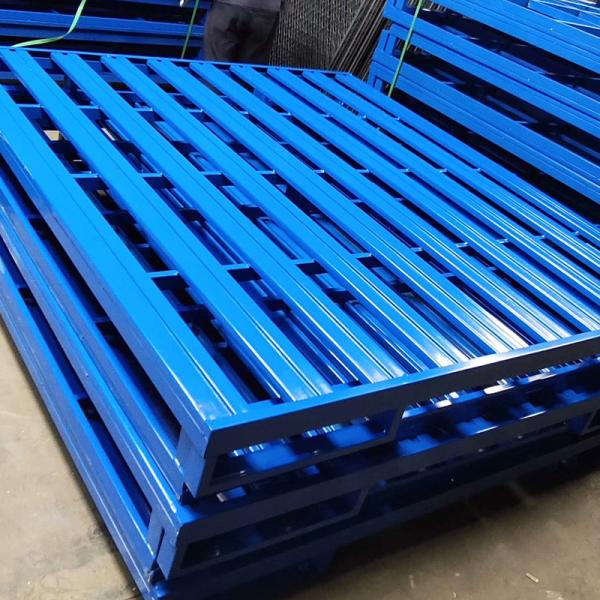 Heavy Duty Steel Pallets 500KG-3000KG Load 2 Way 4 Way Entry Metal Pallets