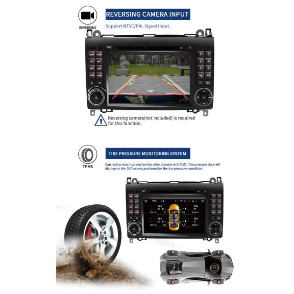 1024*600 Map Solution Mercedes Benz DVD Player 240 Dpi With Media Card
