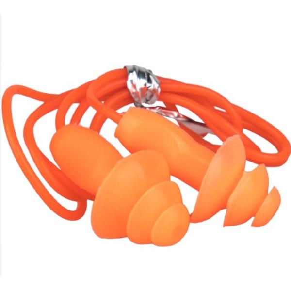 Safety Silicone Reusable Ear Plugs with Slow Rebounded PU Foam for Noise Reduction and Customized Color