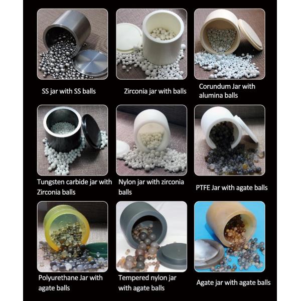 Submicron Surface Nanoparticle Zirconia Ball Mill Jar Lab Grinding High Density