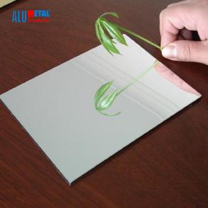 China B1 Fireproof Mirror Aluminum Composite Panel Sheet 0.5mm Thick HDPE Core on sale