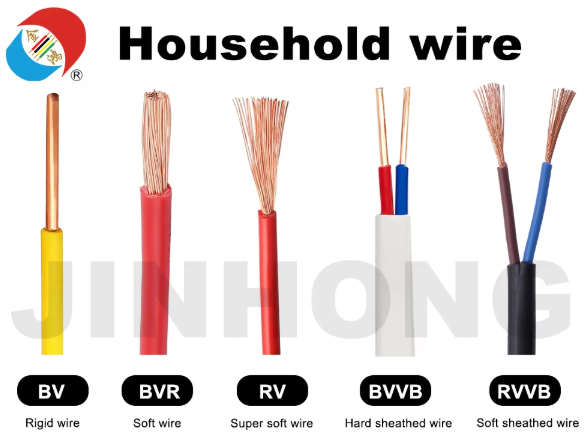 600V Electrical Cable Wire BVVB BV Copper Core PVC Insulation Solid Flat Cable