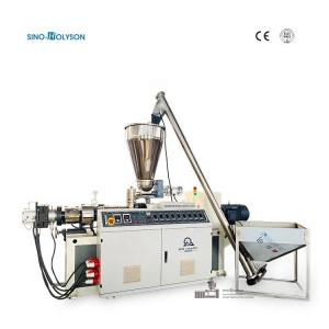 China 42 Rpm Plastic Conical Double / Twin Screw Extruder For 1800KG Capacity on sale