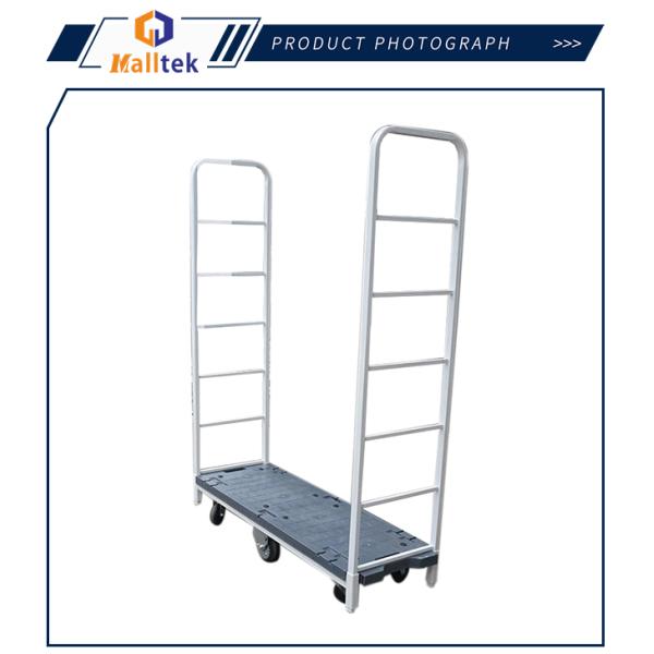 Serviceable 6 Wheels U Boat Trolley For Logistics