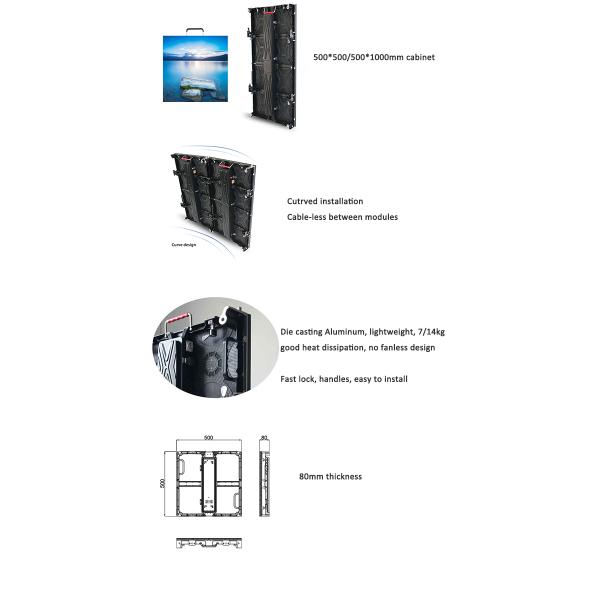 RGB Portable Stage Background Led Display Big Screen 6000 Nits LED Video Wall