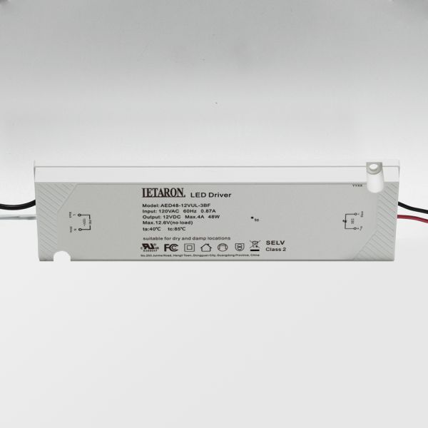 Letaron Short Circuit Protected 48W UL LED Driver for Bathroom Mirror & Cabinet Lights