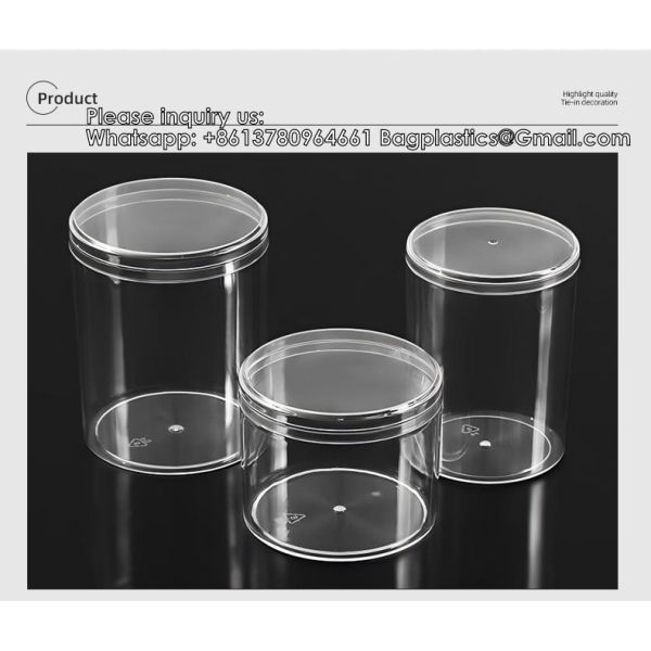 Clear Acrylic Round Box Mini Sweet Container Plastic Favor Gift Boxes Transparent Candy Chocolate Packaging With Lid Storage Boxes for Candy,Pill,