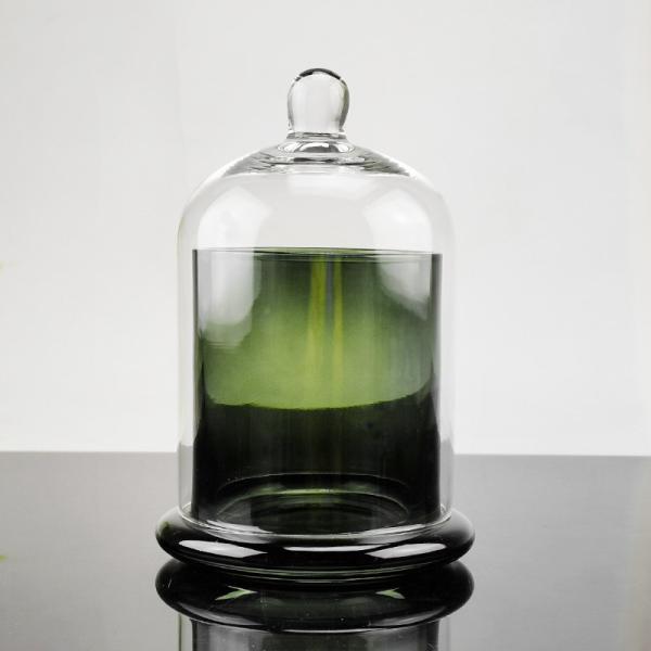 Wedding Candle Custom Logo 9cm 10cm Glass Bell Jar