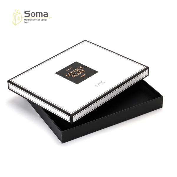 White Custom Logo Printing Cardboard Recycled Paper Gift Boxes
