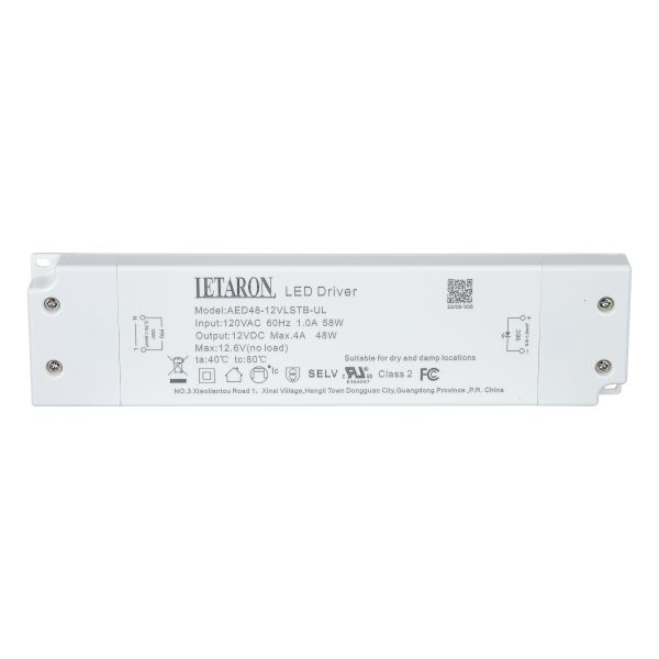 Ultra Slim 12v Dc Constant Voltage Led Driver 48W Output Power DOE VI